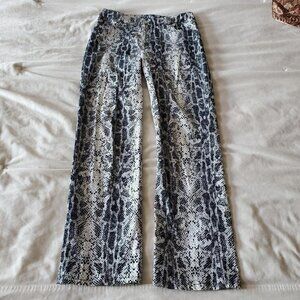 Harlow Size 6 Petite Snake Skin Print Straight Leg Pants